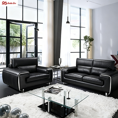 100% Calfskin Leather Office Couch For Apartment Water Repellent