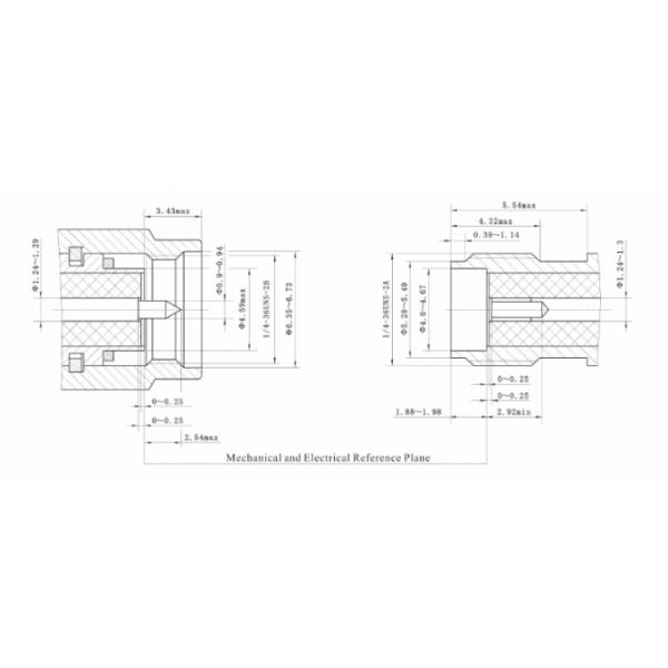 Right Angle Bulkhead Threaded PCB Panel Soldering Mount SMA RF Connector