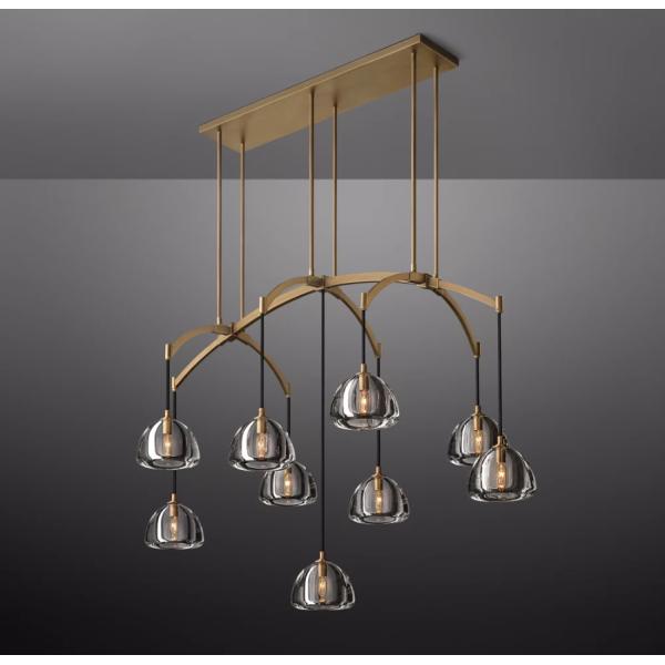 Антикварный золотой потолок Световой люстра для гостиной / столовой / спальни