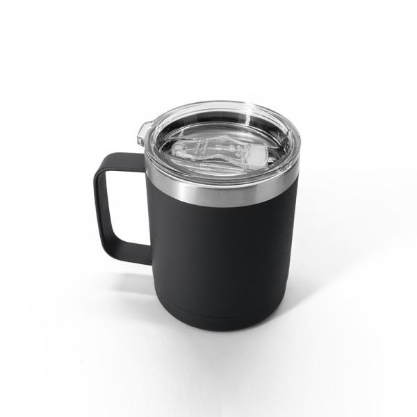 Black / White Vacuum Insulated Tumbler , 10oz 304 Stainless Steel Wine Mug