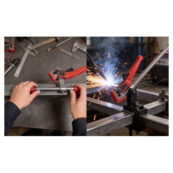 Industrial Grade Tool Clamping Fixture Insert Type Ratchet Drive F Clamps For Welding