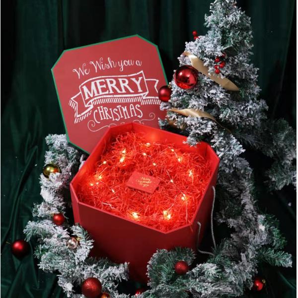 Square Novelty Ribbon Birthday Gift Box Packing Box Paper Gift for Customized Logo Size