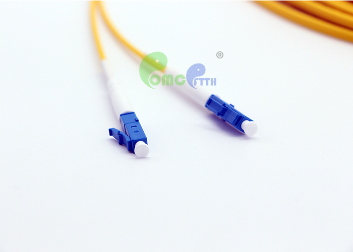 10M LC UPC к гибкому проводу дуплекса LSZH желтому Zipcord кабеля заплаты волокна режима SC UPC одиночному