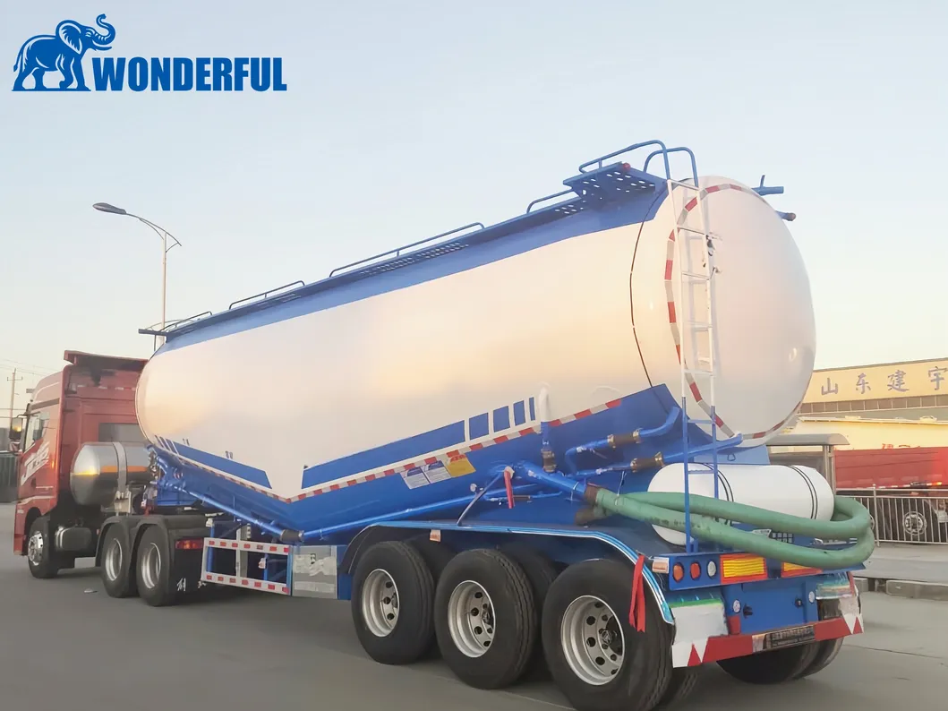 3 4 Axles Aluminum Alloy Stainless T700 Q345 AG700 Carbon Steel Dry One Silo Fly Ash Powder Bulk Cement V Type Tank Tanker Transport Truck Semi Trailer