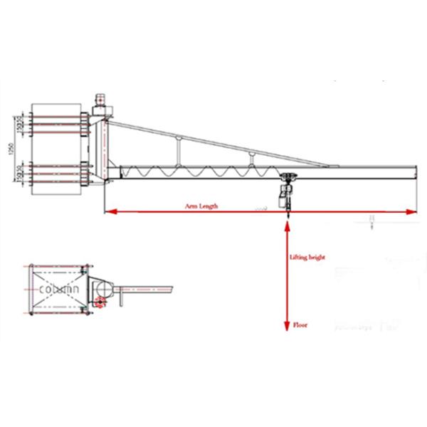 Рельс 5 тонн установил стену путешествуя дистанционное управление подъема крана кливера