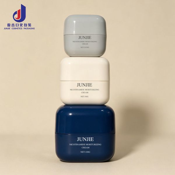 Square Double Layer PP Plastic Jar with Lid 50g 30g Empty Cosmetic Jars for Lotion Cream Scrub Eye Cream Lipstick