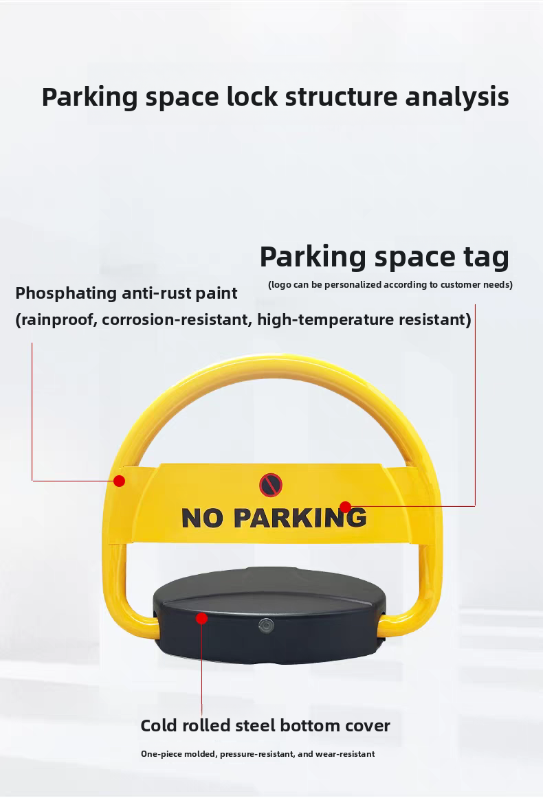 Safety Car Parking Locks Rust Resistant Corrosion Resistant Parking Space Barrier