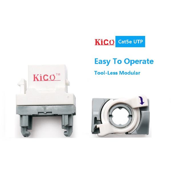 Módulo trapezoide da rede do gato 5e UTP RJ45 da inserção dos acessórios do cabo da rede do OEM