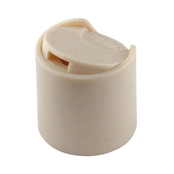 Custom Cylindrical 24/410 Smooth Plastic Bottle Cap, Press-type Cosmetic Top Cap