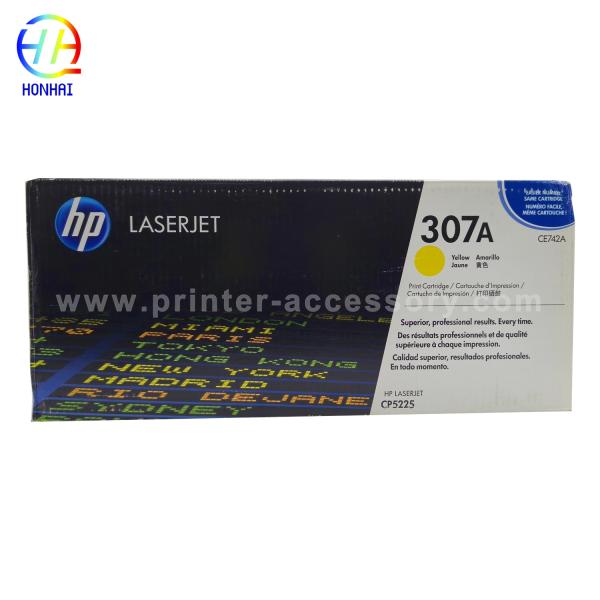 Cartucho de tóner original para HP Color LaserJet Professional CP5225dn CP5225n 307A CE740A CE741A CE742A CE743A Cartucho de tóner para impresora LaserJet