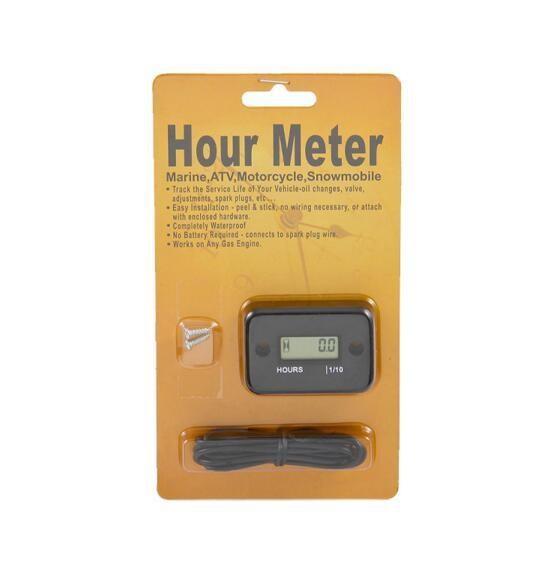 Waterproof Digital LCD Counter Hour Meter for Dirt Quad Bike ATV Motorcycle Snowmobile Jet Ski Boat Pit Bike Motorbike Mx Marine