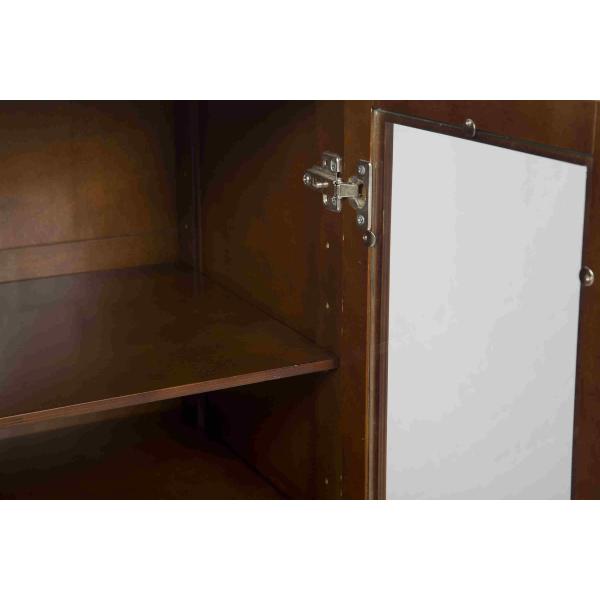 Medium Office Storage Cabinets Two Adjustable Shelves , Brown Storage Cabinet With Drawers