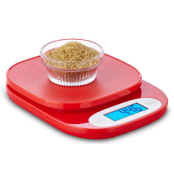 Indicación de batería baja y sobrecarga 5kg/11lbs Báscula de cocina electrónica digital Camry de plataforma grande para dieta alimentaria