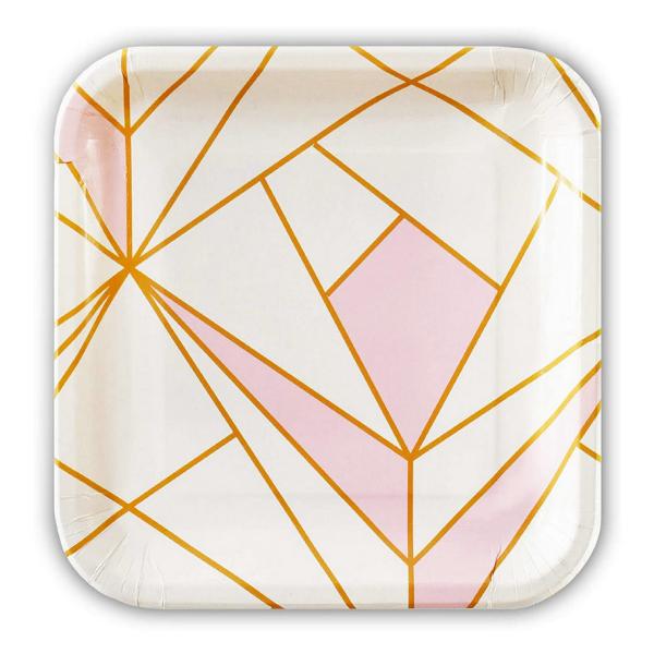 Polychrome  Bamboo Birthday Elegant Eco Friendly Disposable Dinner Plates