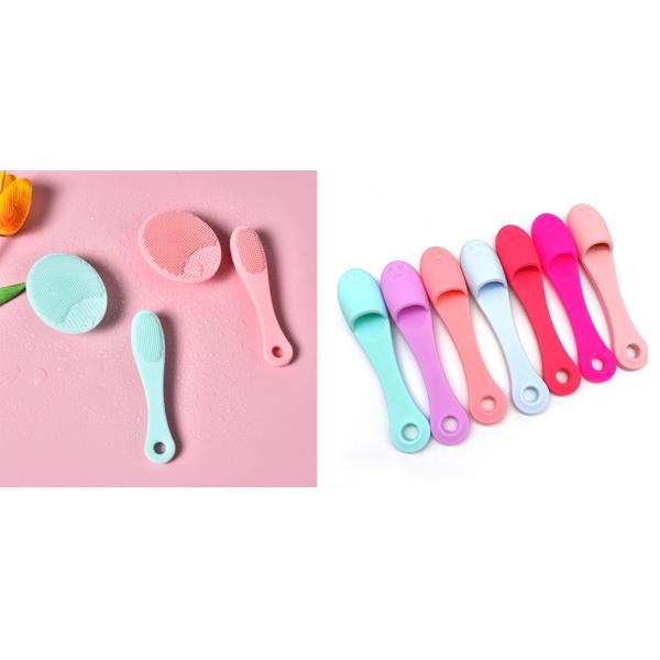 Soft Cleaning Brushes Face Washing Massage Cleaner Scrubber Silicone Facial Brush