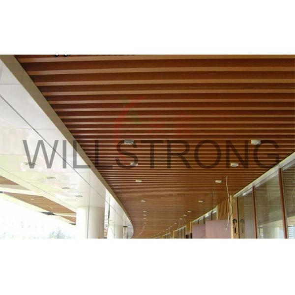 Wood  Metal Rectangle Aluminum Veneer Panel ,  Decorative Materials Aluminum Solid Panel