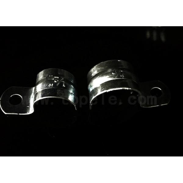 Zinc Plated Steel EMT Conduit And Fittings With One Hole Clip / Emt Conduit Straps