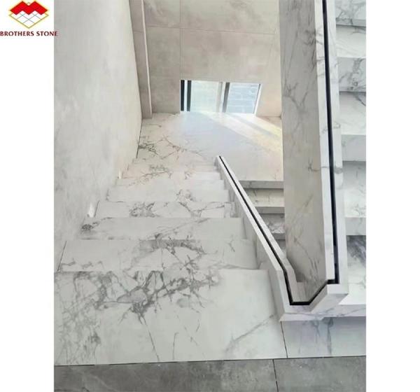 Straight Stair Non Slip Stair Treads with Sintered Stone Big Slabs from Special Stock