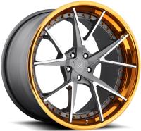 Matt Grey Face 3PC forjou o bordo lustrado dourado 21x9.0 e 21x12 das bordas