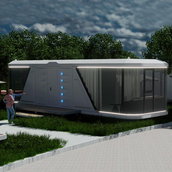 One Bedroom One Bathroom And One Balcony Prefabricated Beach Small Capsule Family Mobile Room Container For Hotels