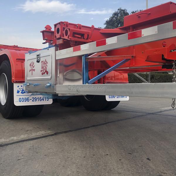 12380*2500*1540 CIMC HUAJUN Skeletal Semi Trailer for Transporting 20ft 40ft Container
