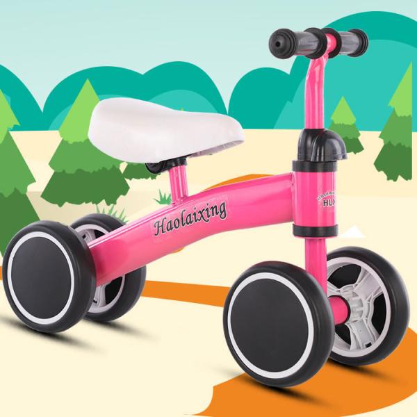 Four-Wheel Balance Bike Scooter for Young Children Easy to Learn Walking NO Footrest