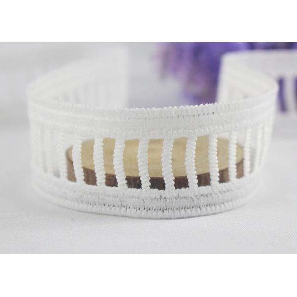 Flat Ladder Water Soluble Lace Trim , Decorative Lace Edging For Underwear / Garments
