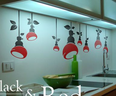 Contemporary Personalised Wall Flower Stickers G115, Wall Sticker Art /Decal Wall Stickers /Floral Wall Stickers