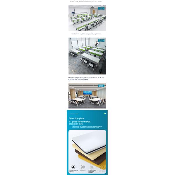 Modern Design Folding Training Table and Chair Combination for Multifunctional Office