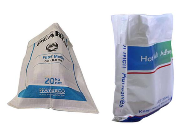 Biodegradable Woven Polypropylene Feed Bags Of Cat Food Square Bottom