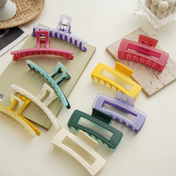 Double sided pp shark hair clip large thin women girls head clip accessories OEM logo