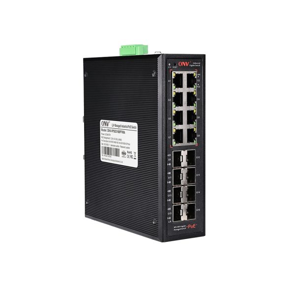 16 Port Gigabit Easy Managed Industrial PoE Switch With IEEE802.3af/At PoE Standard