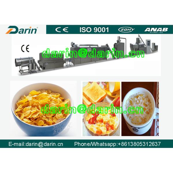 Linha de processamento de aço inoxidável máquina gêmea dos flocos de milho da extrusora de parafuso