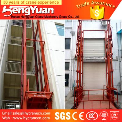 electric lift cylinder /stationary guide rail goods lift platform