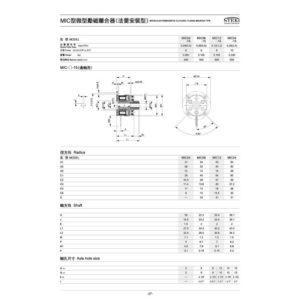 STEKI 2024 High Precision Industrial Micro Electromagnetic Clutches with Flange Mount