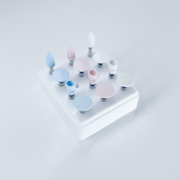 12pcs/caixa de alta qualidade dental silicone dentes de polimento para contra ângulo de mão peça venda quente kits de polimento dental