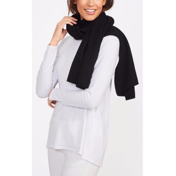 100 Cashmere Knit Winter Scarf , Elastic Lattice Stitch Rib Knit Scarf