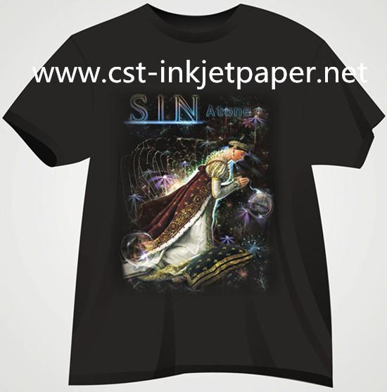 190gsm dark color Iron on Inkjet T-shirt transfer paper for 100% cotton material