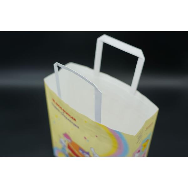 Custom Printed Your Own Logo Cardboard Packaging White Brown Kraft Gift Craft Shopping Bags With Handles