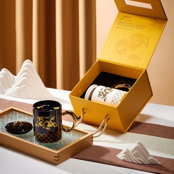 Ready To Ship In Stock Handpainted Ceramic Coffee Mug In Gift Box Style For Birthday Gift Home Decoration