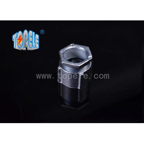 Zinc Plated Malleable Iron Three Piece Coupling For Threaded Rigid Conduits / IMC Conduits