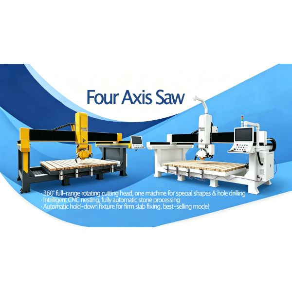 4+1 AXIS 15KW+7.5KW CNC STONE bridge CUTTING MACHINE MARBLE QUARTZ GRANITE 3200