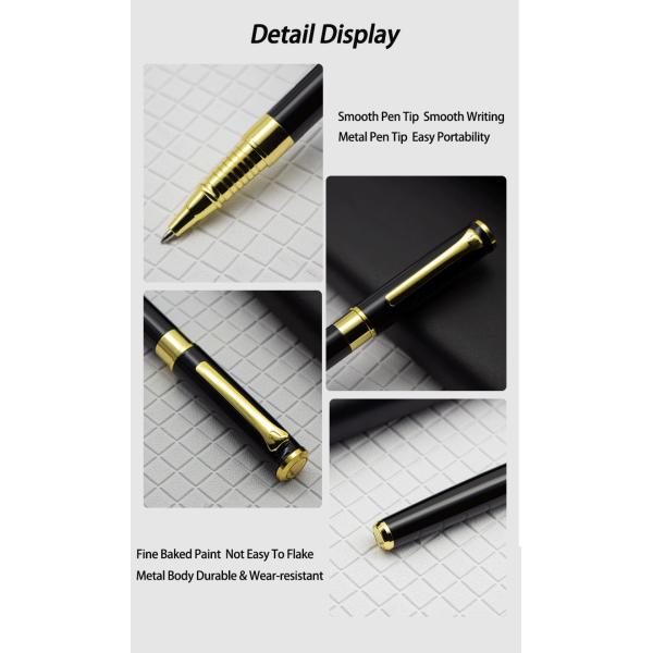 0.5mm bolígrafo de rodillo de metal regalo de negocios publicidad bolígrafo neutro con tapa