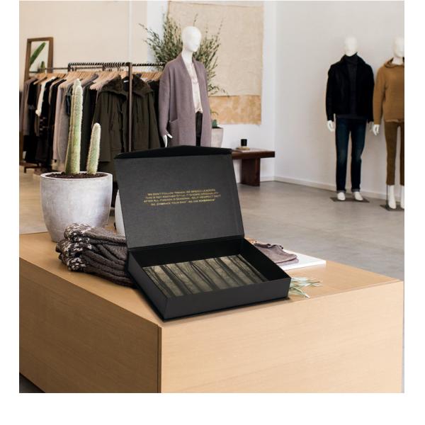 T Shirt Apparel Packaging Box Eco Friendly Sustainable Apparel Paper Box