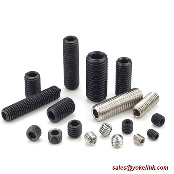 ASME B18.3, DIN 914 Brass Socket Set screws with Cone Point, Nylok patch