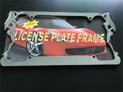 Slim Style Car License Plate Frame Durable Zinc Die Cast Metal Frame