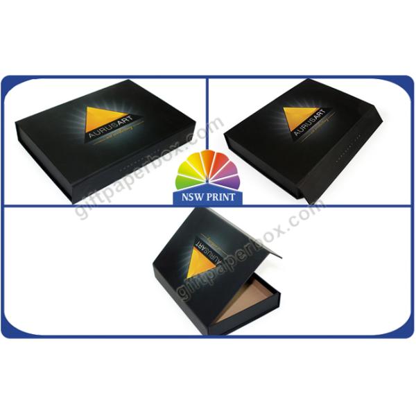Matte Black Hinged Lid Gift Box Paper Packaging Box Customized Glossy