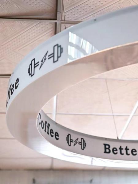 Creative ring acrylic light box Bar Coffee Clothing store atmosphere sense signs circular ring billboard