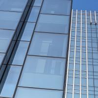 6mm-12mm Tempered Glass Curtain Wall Sound Insulation Wind Resistant