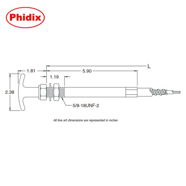 Twist Locking Control Cable Head Plated Carbon Steel Locking Push Pull Cable Head